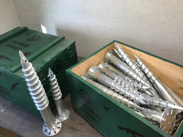 Screwpiles, skrūvpāļi terasēm un nojumēm