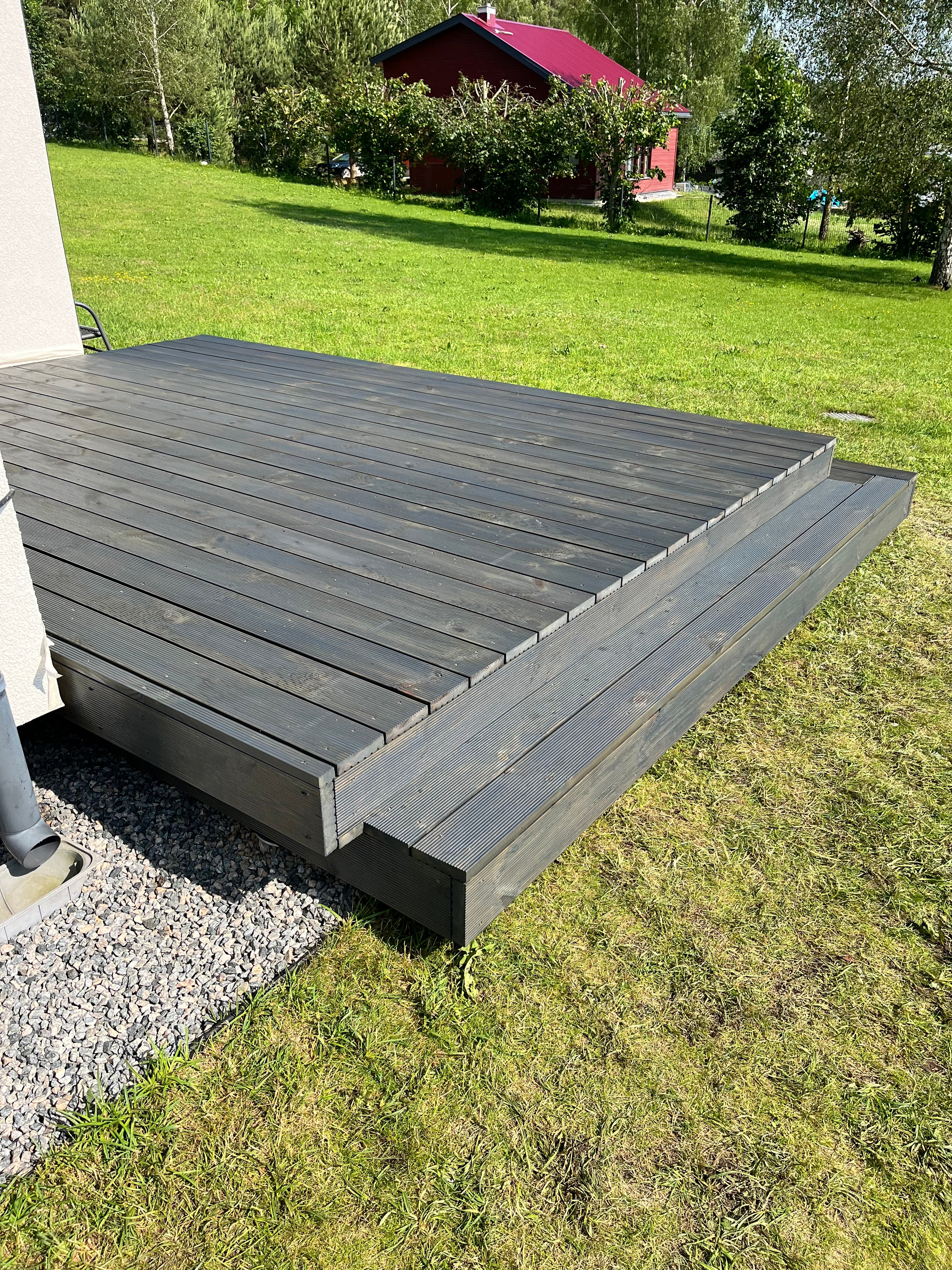 Terrace deck 4mx3m with steps on two sides - Mobile Terraces
