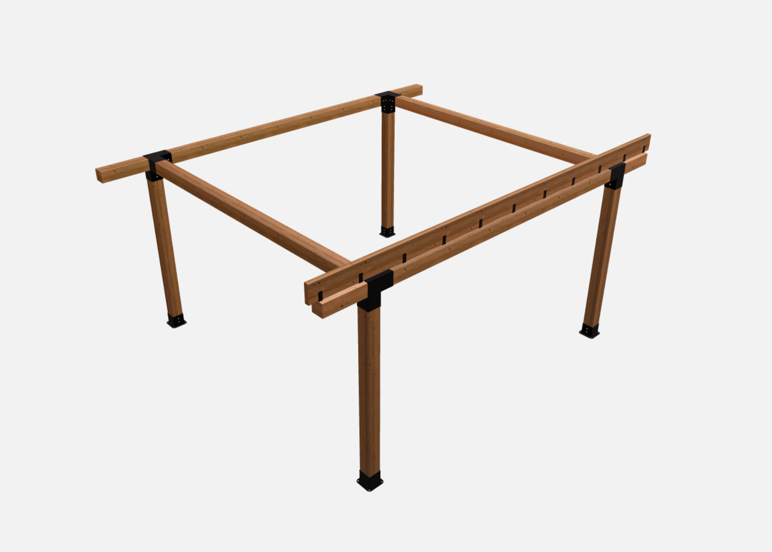 Terases canopy bracket kit with 145x145mm lumber brackets for sturdy outdoor shade structures, shown in image.