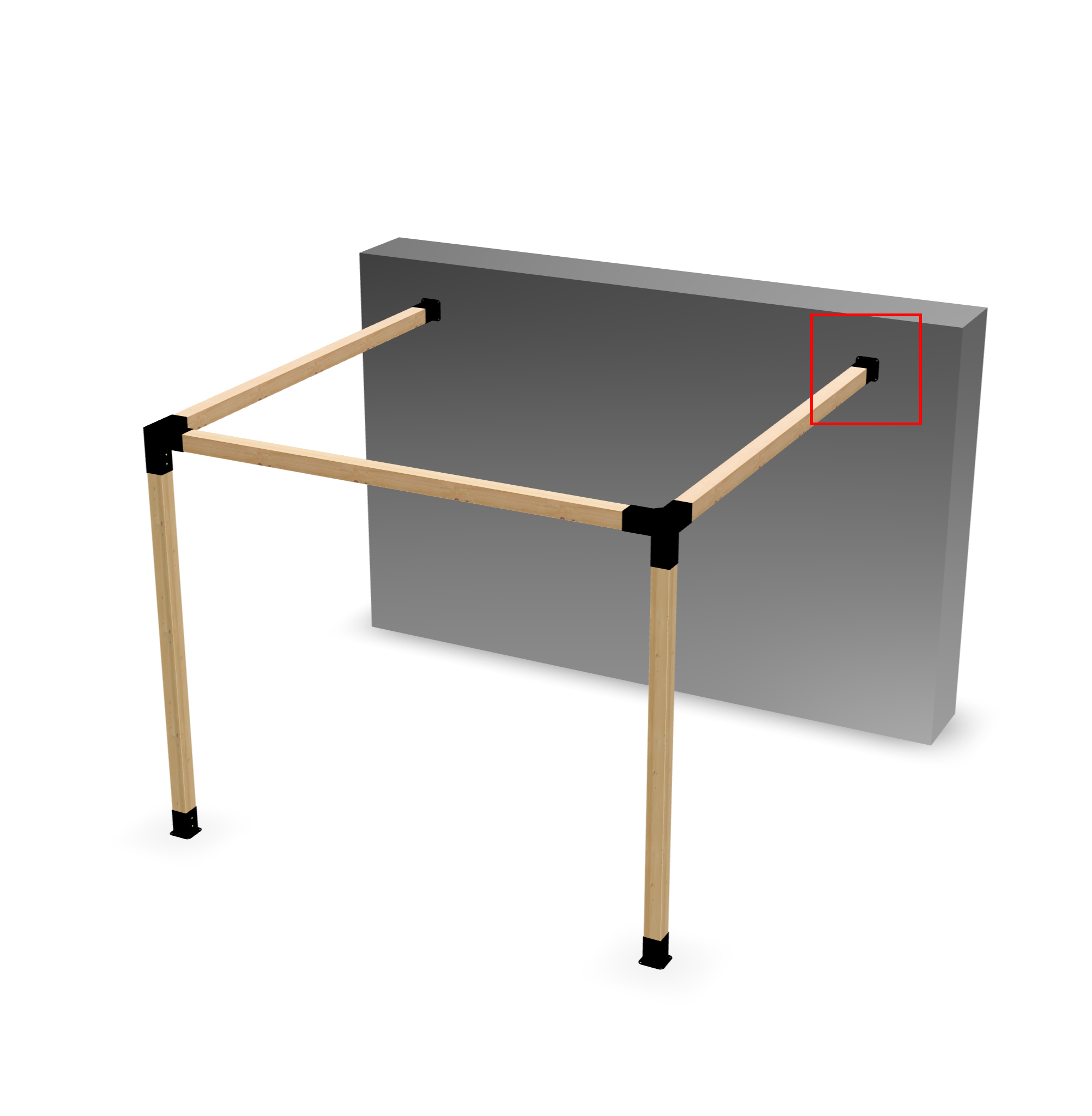 Post Base or Wall Mount Bracket (95x95mm lumber).