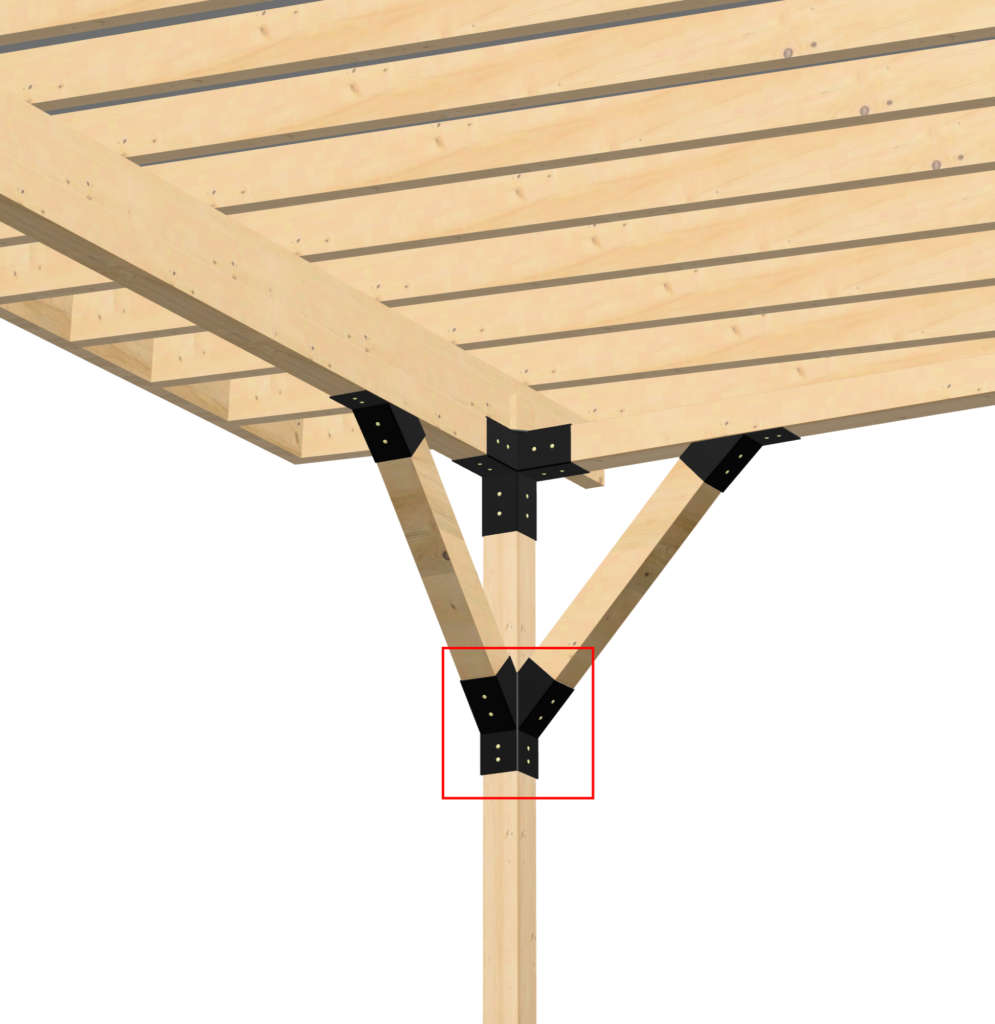 45° Double Support Bracket (95x95mm lumber).