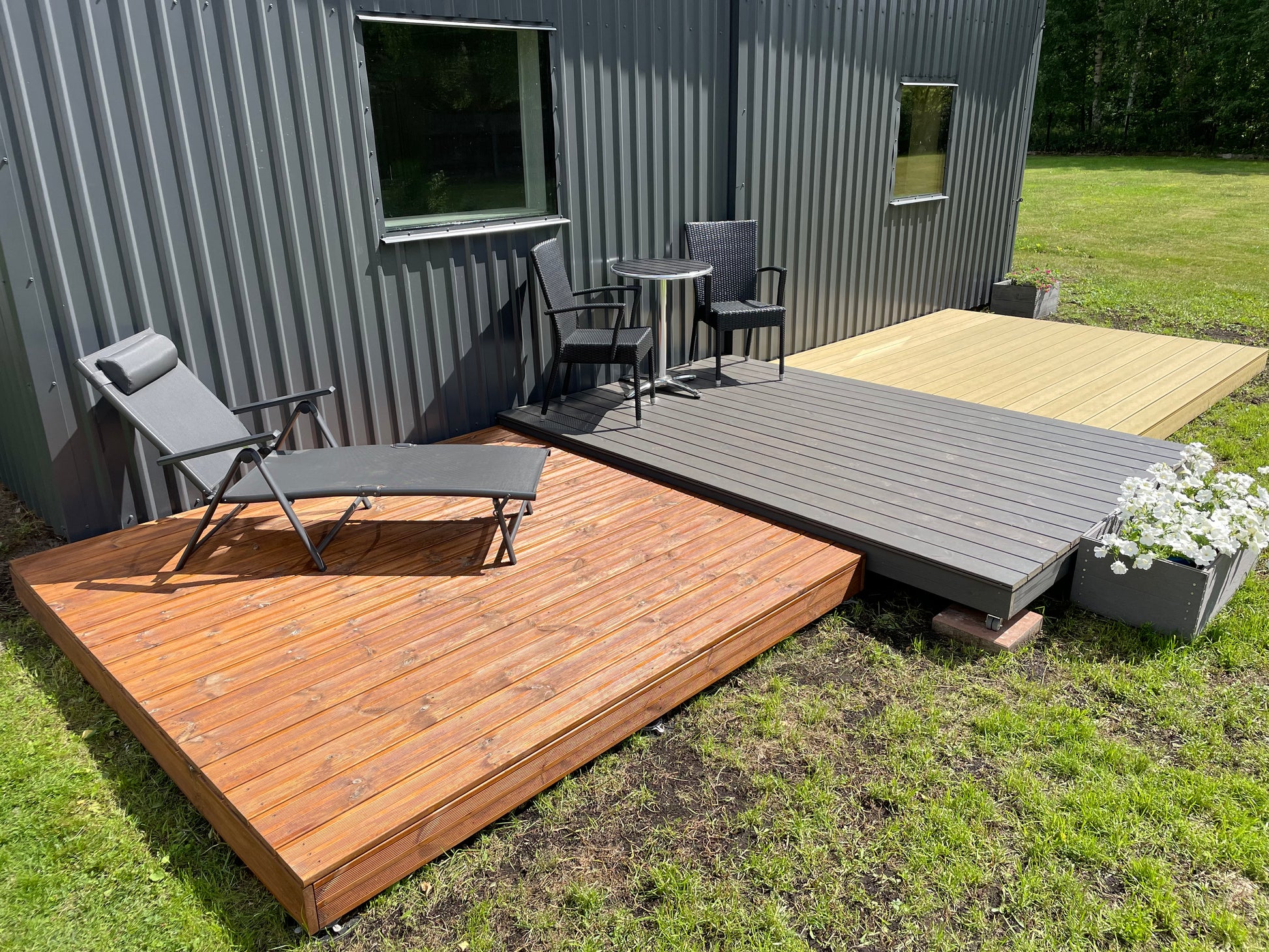3 different type terrace decks