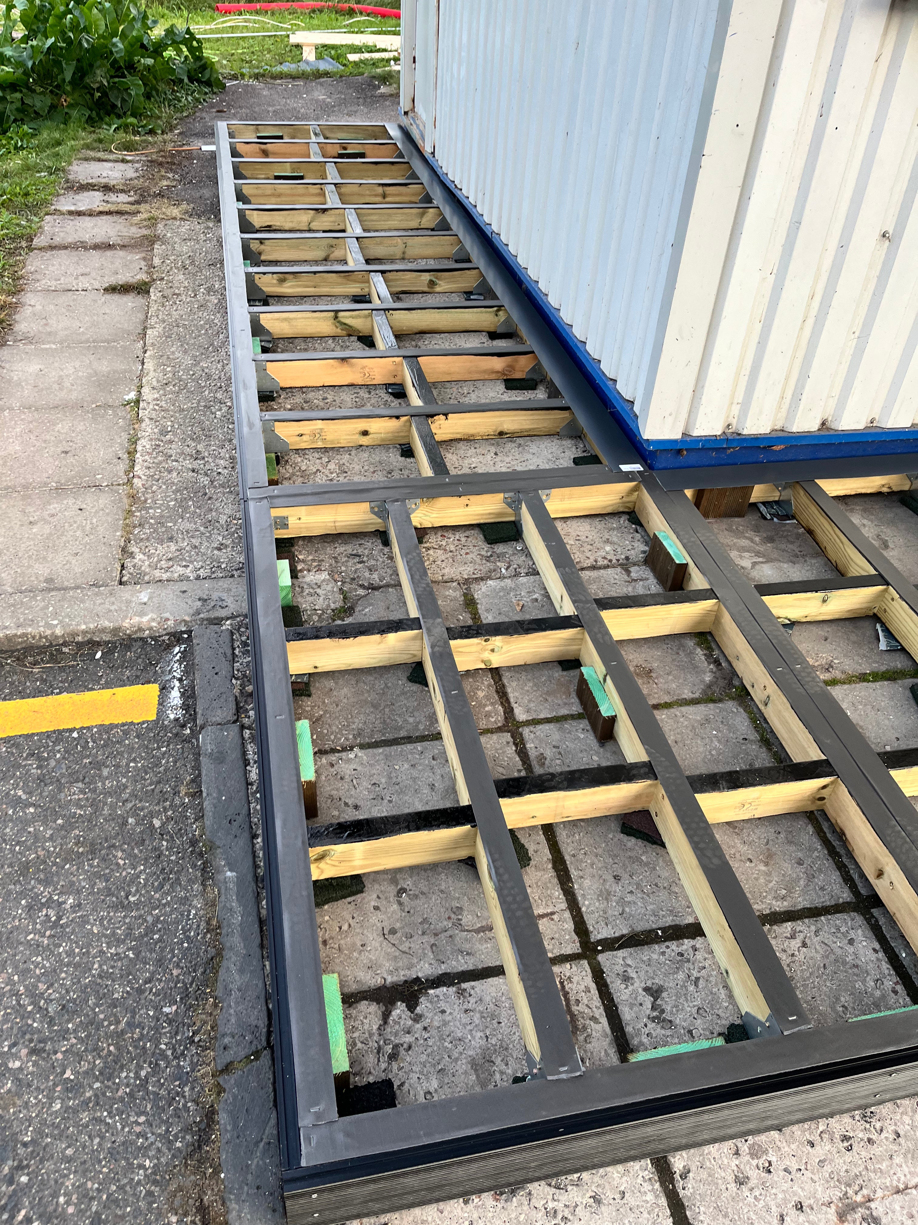 Composite (WPC) terrace deck as a step, 17m2.