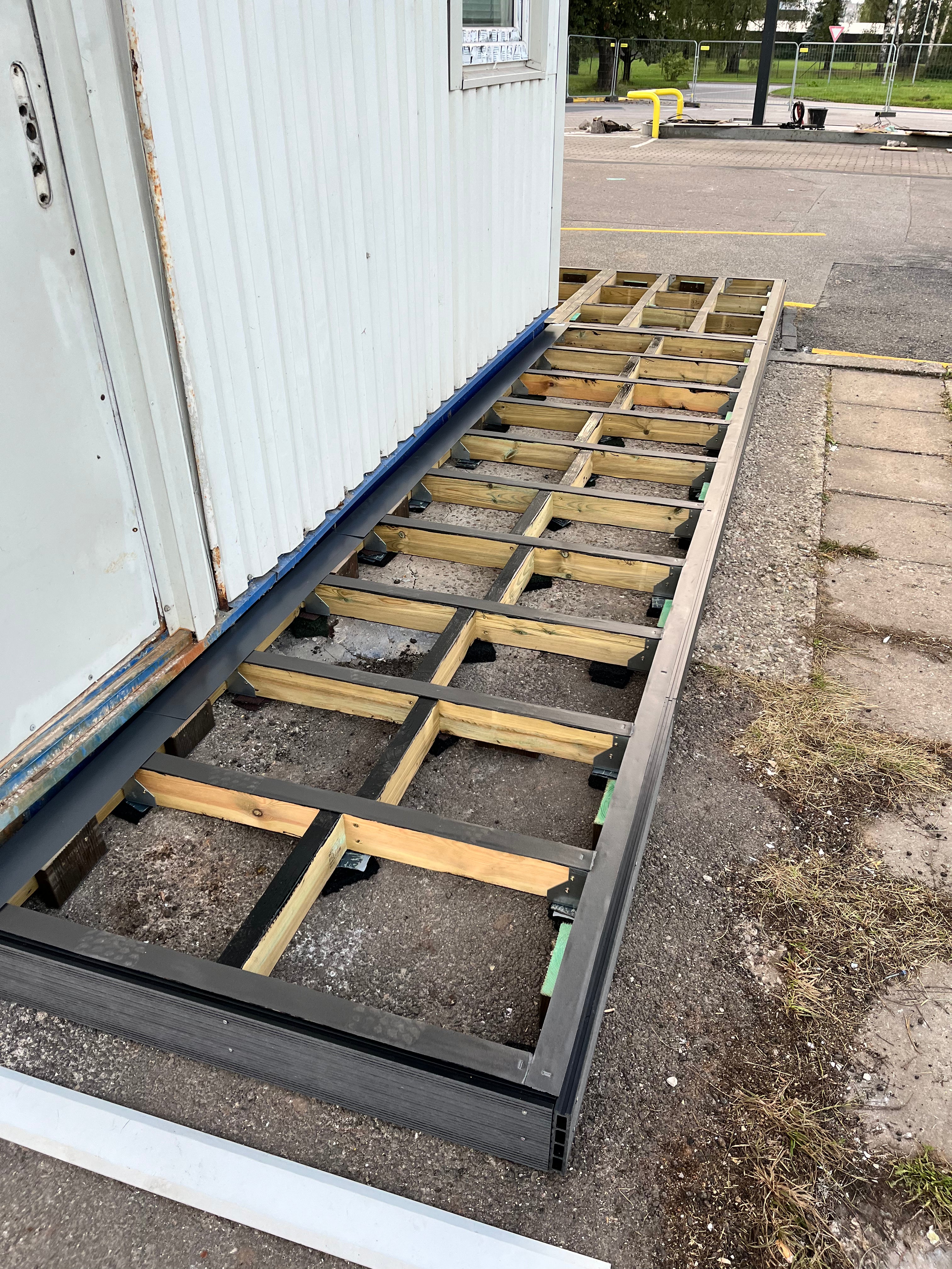 Composite (WPC) terrace deck as a step, 17m2.