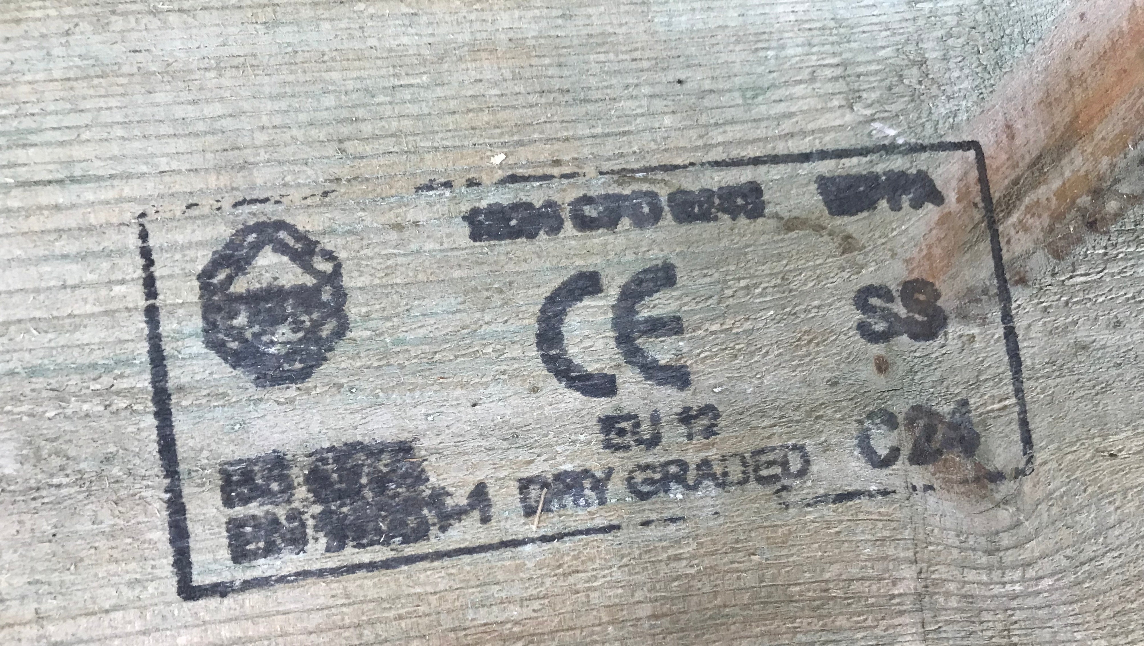 CE marking and other certification logos on a textured surface