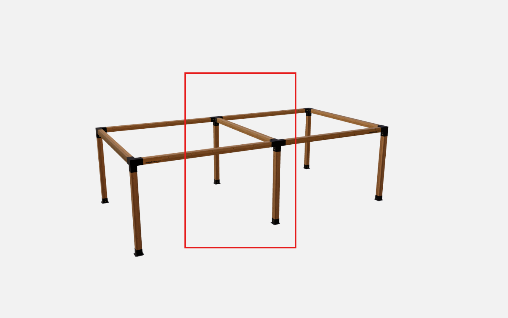 Pergolas pagarinājuma komplekts (145x145mm brusām)