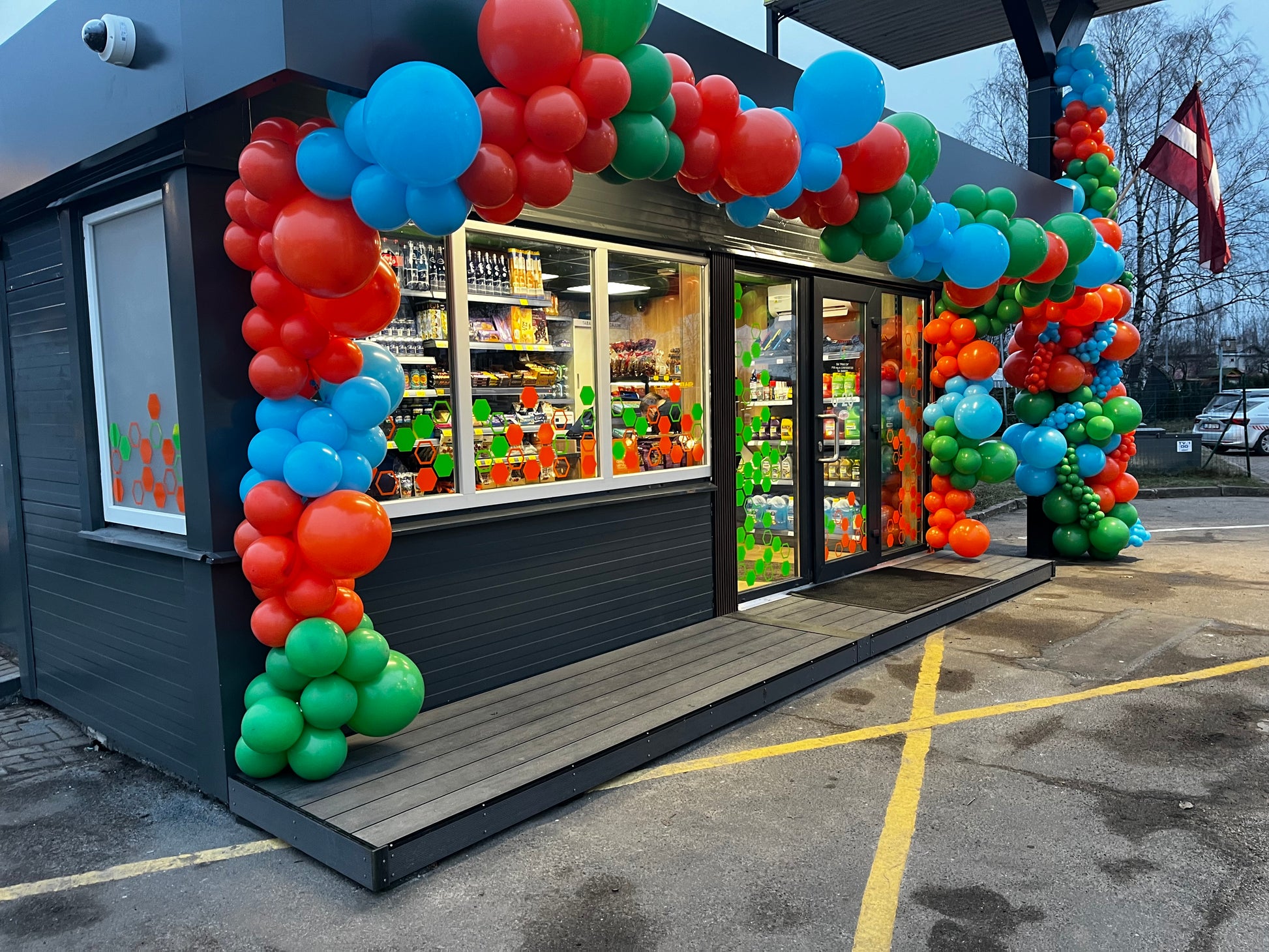 Composite (WPC) terrace deck 6mx1m as a step - Mobile Terraces