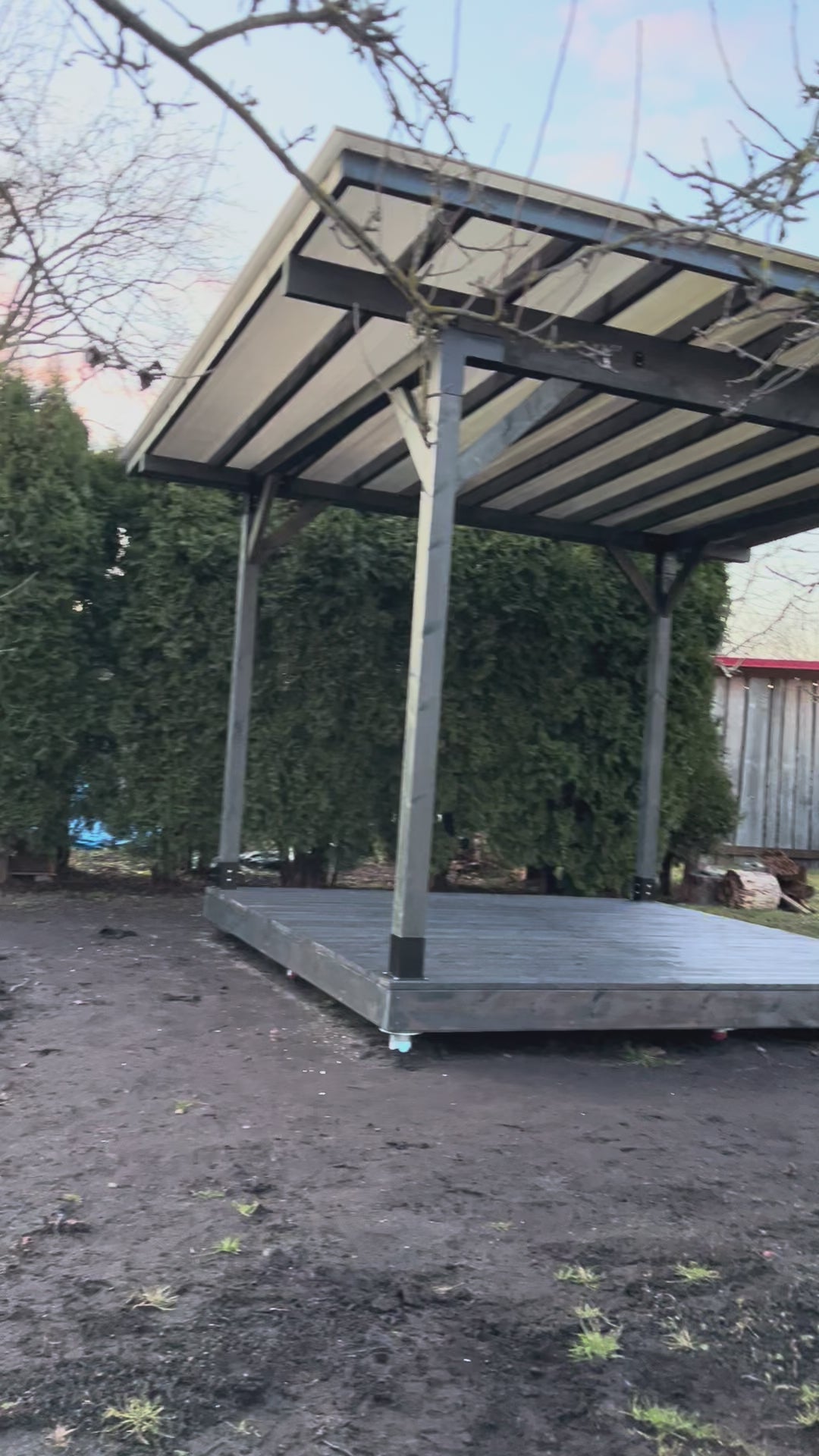 Terrace deck 3mx3m with canopy