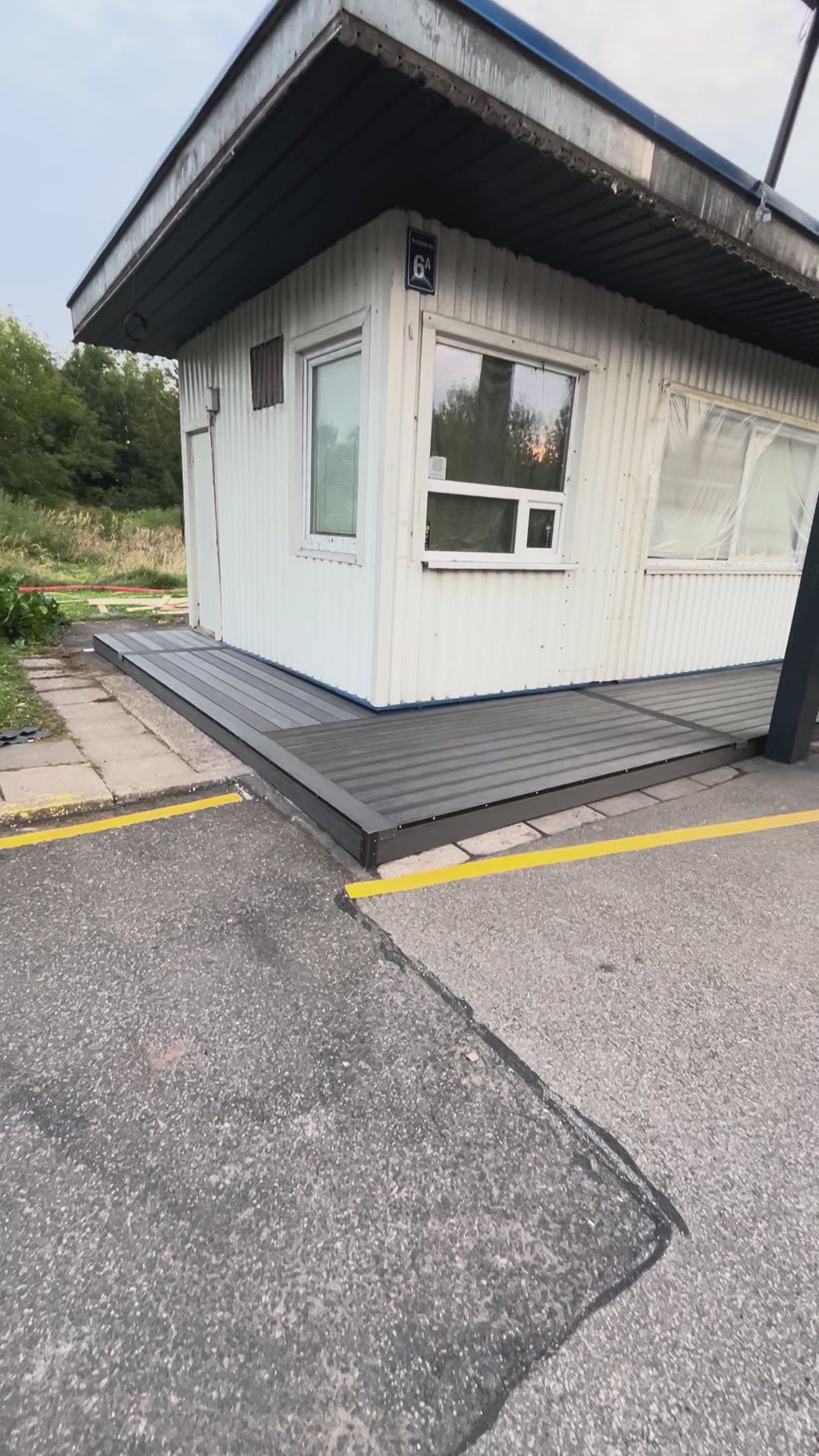 Composite (WPC) terrace deck as a step, 17m2.