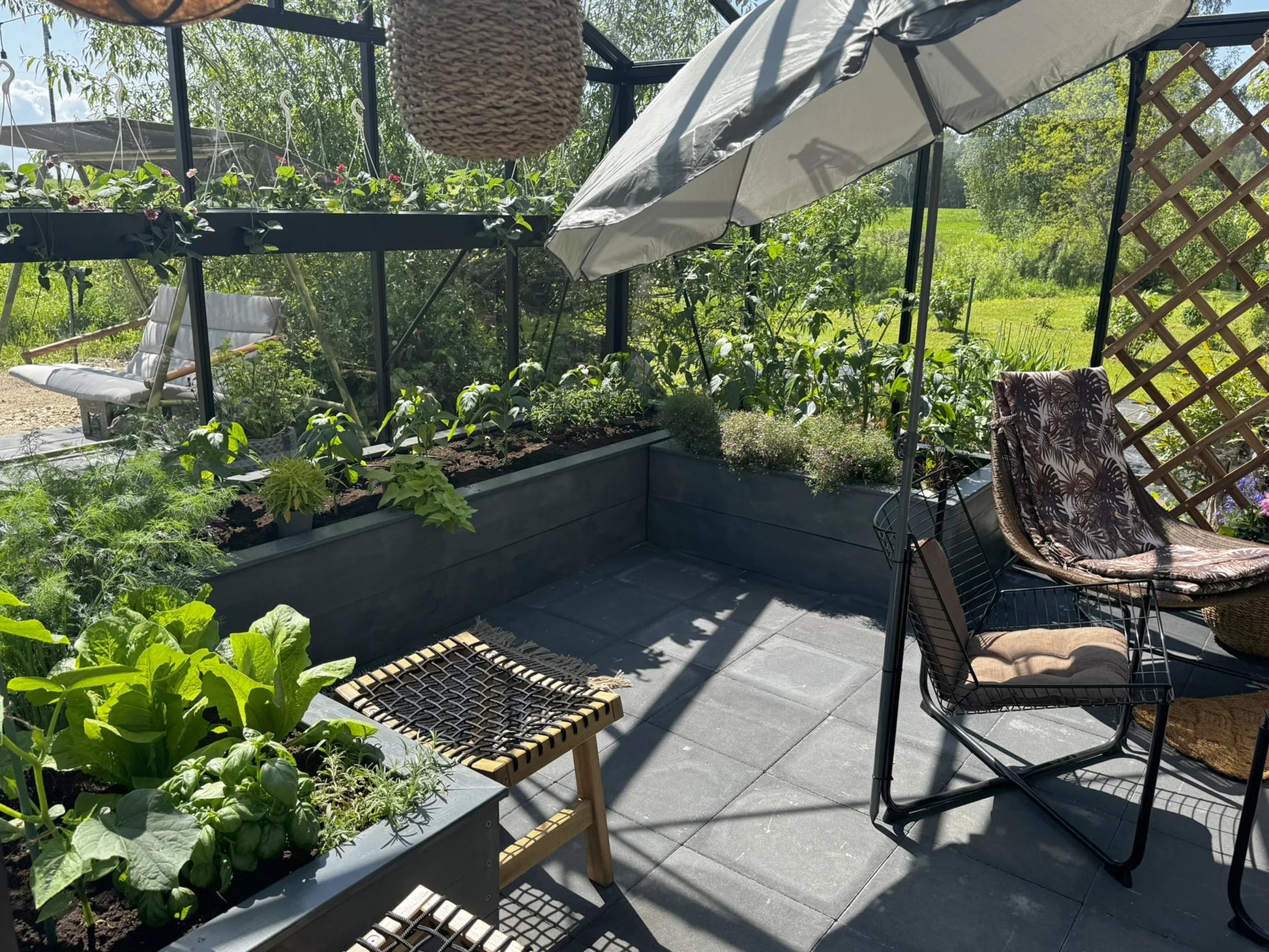 Greenhouse and Garden Raised Beds (Wood).