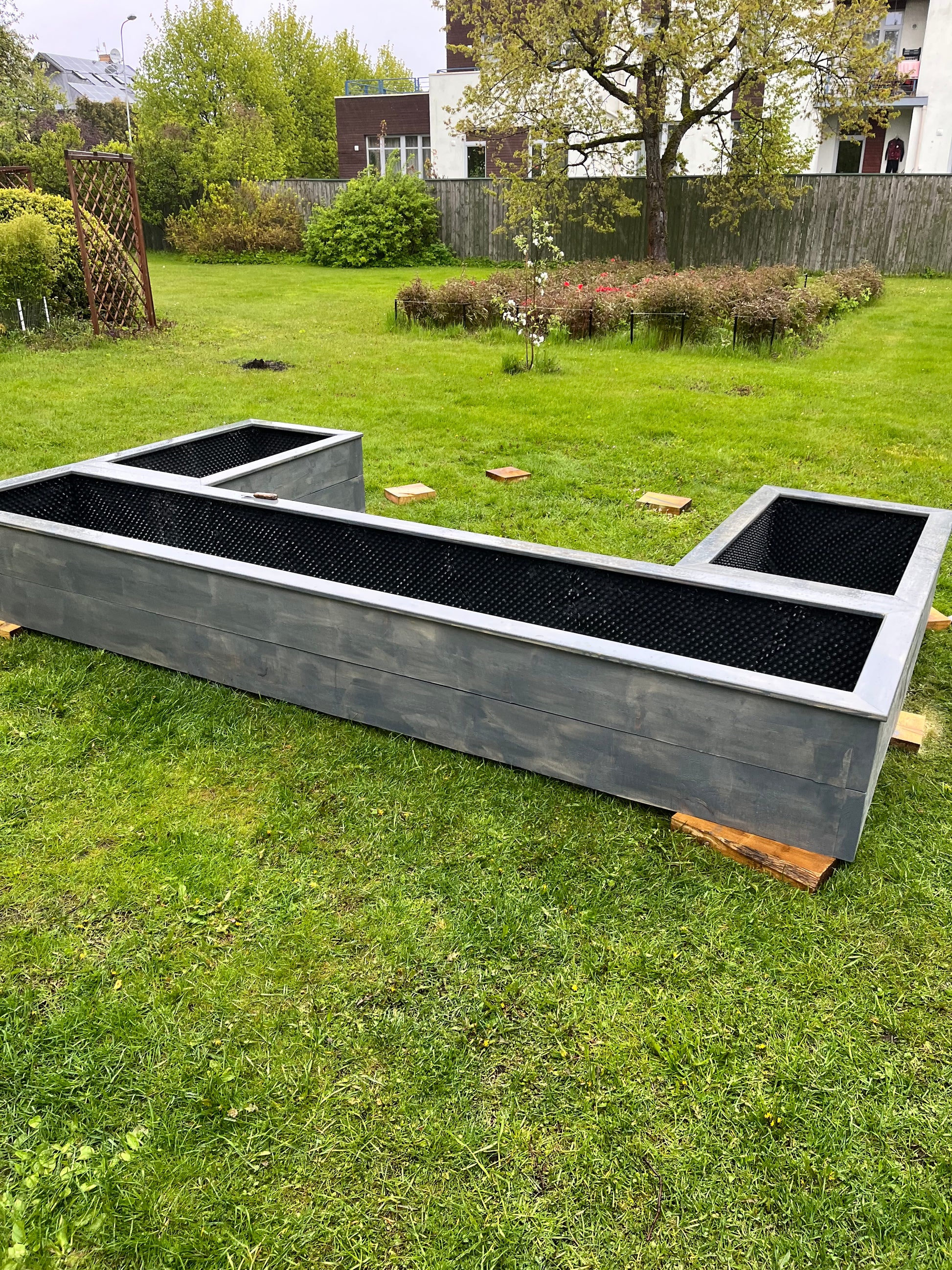 Greenhouse and Garden Raised Beds (Wood).