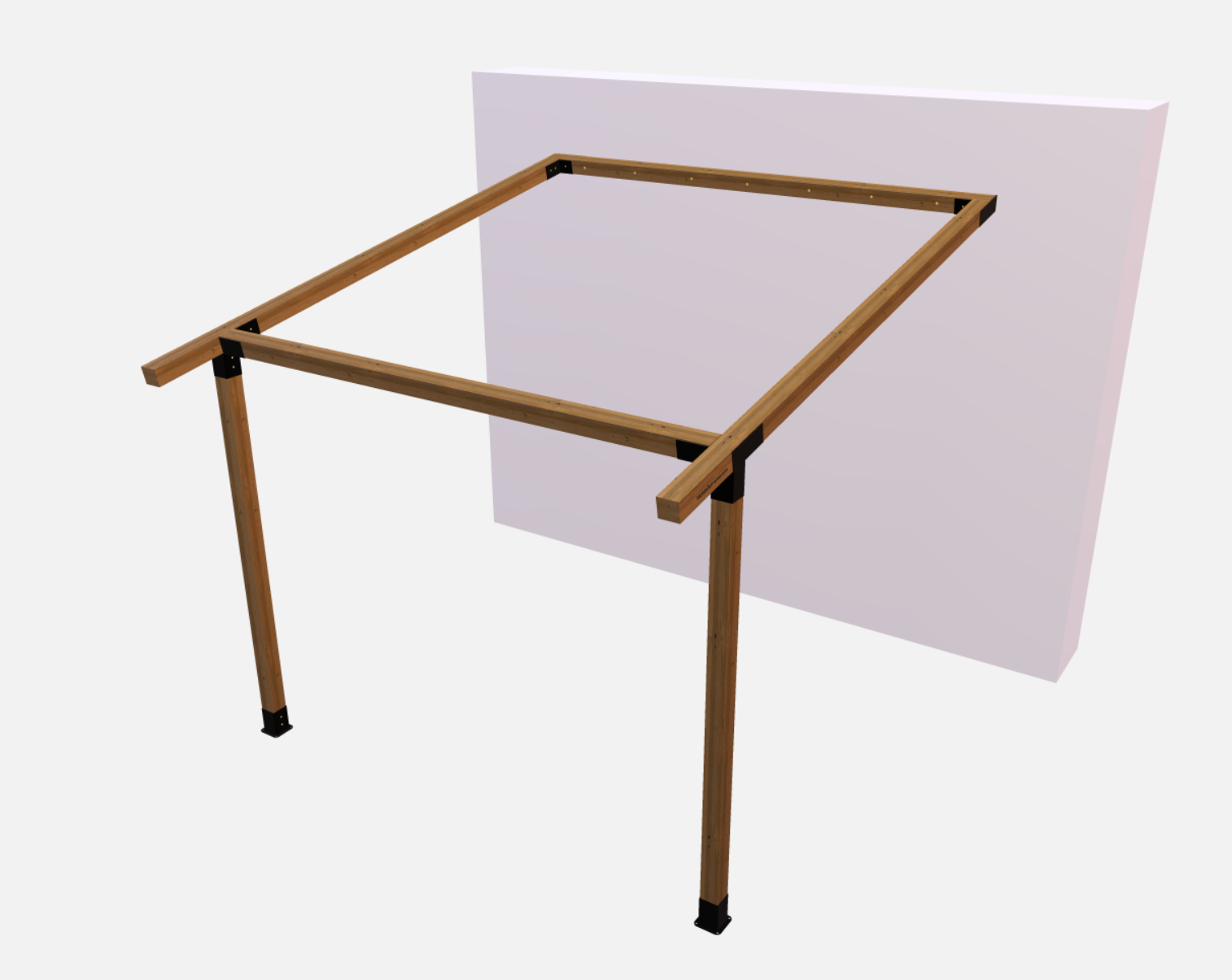 Slope wall mounted Canopy Bracket Kit (10°slope, 95x95mm lumber)