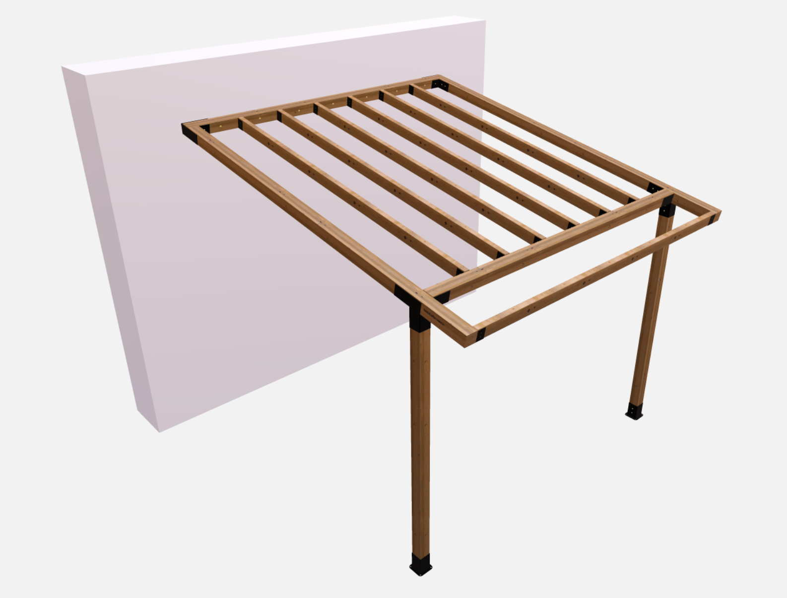 Slope wall mounted Canopy Bracket Kit (10°slope, 95x95mm lumber)