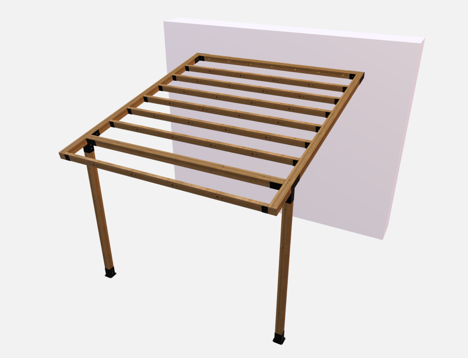 Slope wall mounted Canopy Bracket Kit (10°slope, 95x95mm lumber)