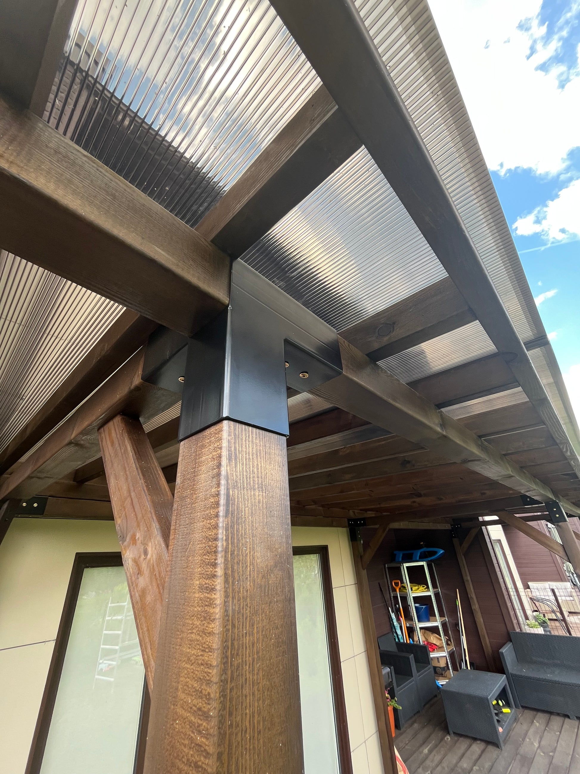 3-way Corner Bracket for Canopy (95x95mm lumber).