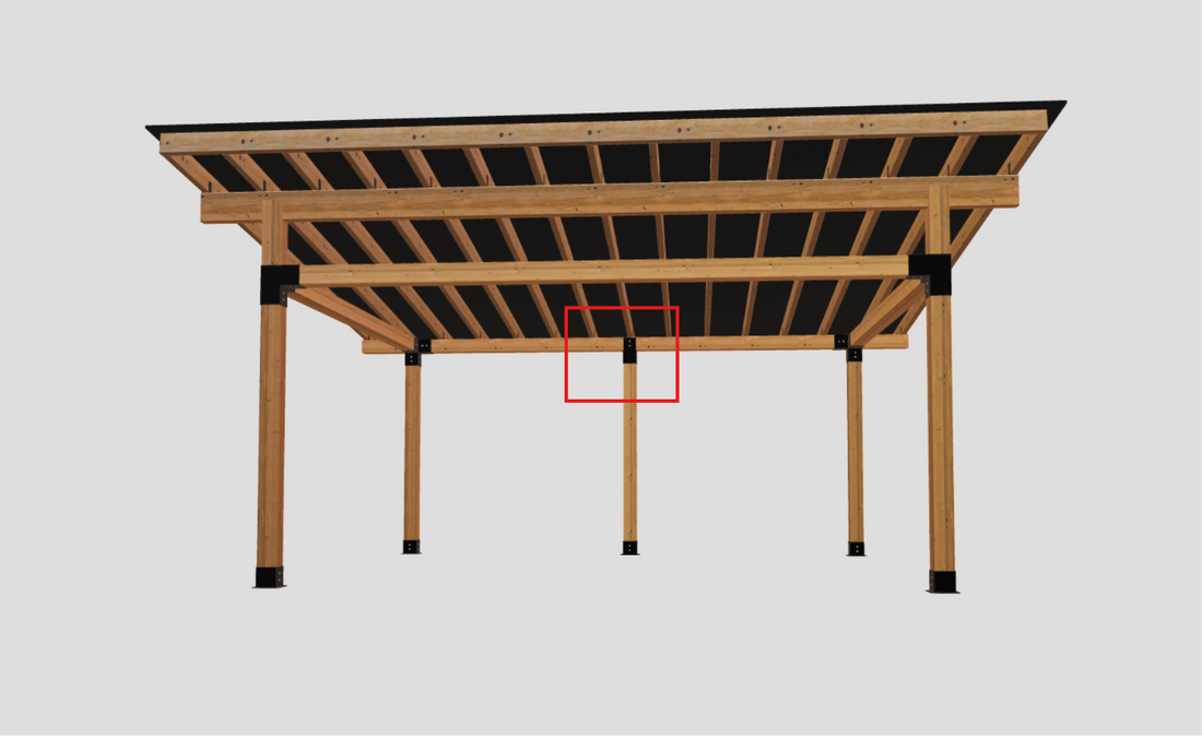 Terases support bracket for 95mm x 95mm lumber, 145x145mm size, metal construction for sturdy framing and woodworking projects.