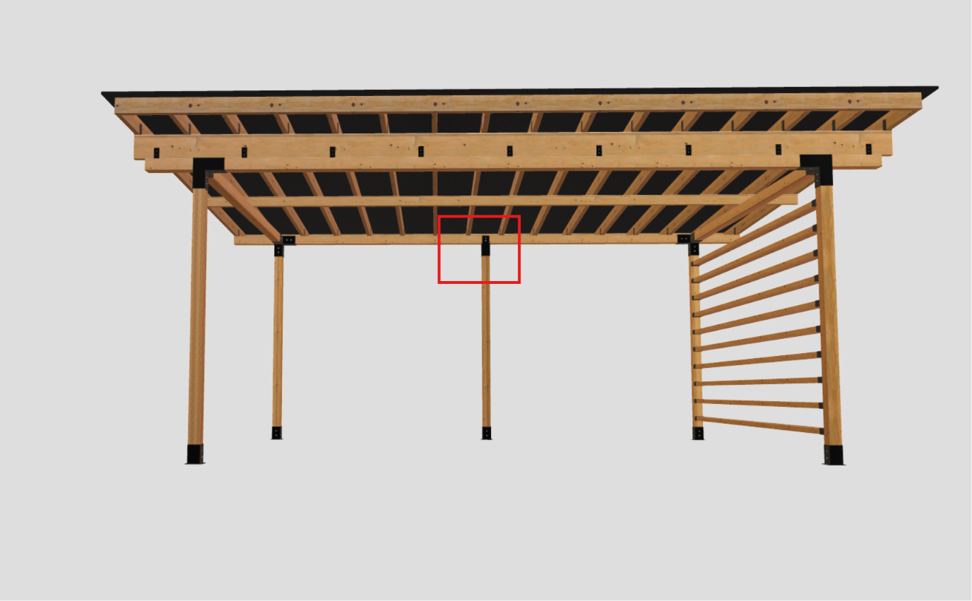 Terases support bracket for 95x95mm lumber, sturdy metal construction suitable for framing or reinforcement.