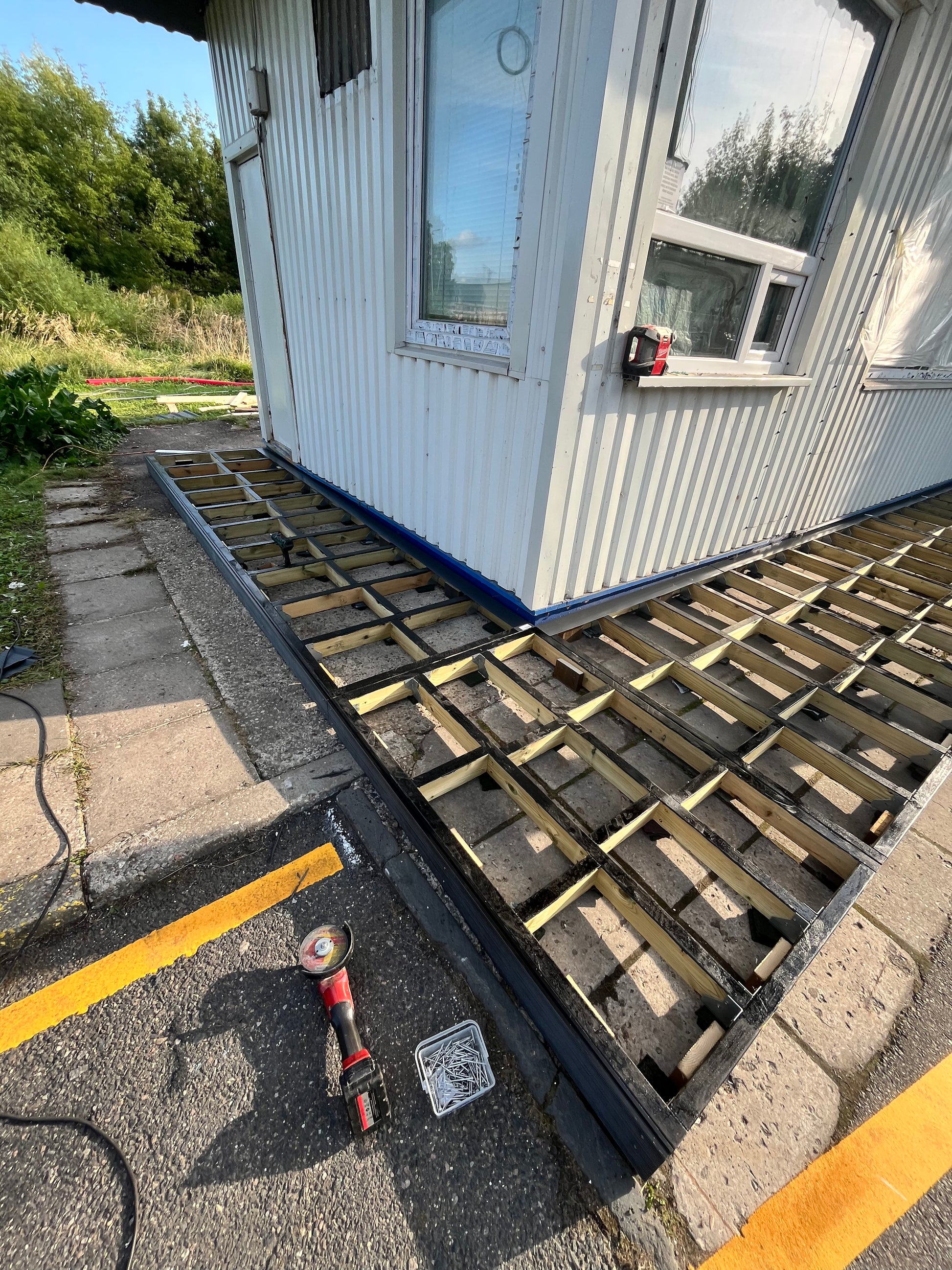 Composite (WPC) terrace deck as a step, 17m2.