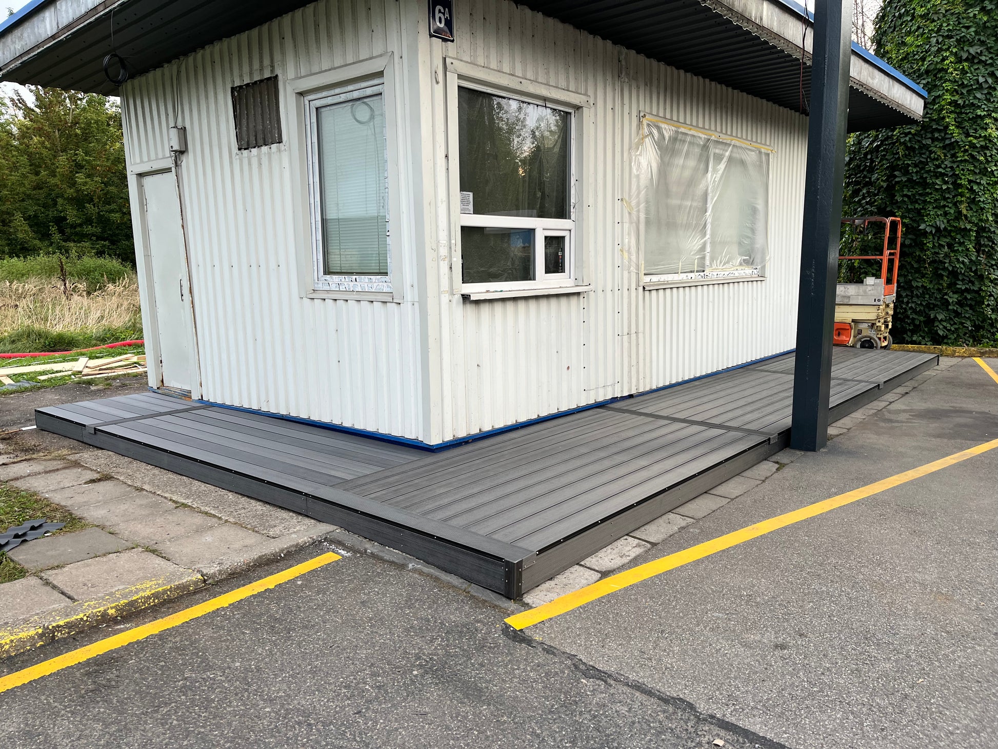 Composite (WPC) terrace deck as a step, 17m2.